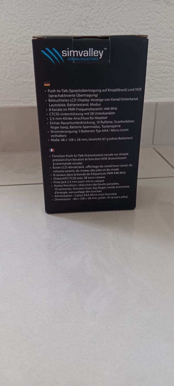 Funktechnik: Profi Walkie Talkie Set simvalley – Gebraucht aus Pratteln von Cisio01 1