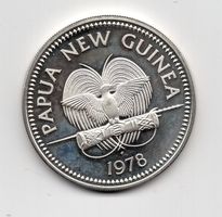 (1684) Papa New Guinea 1978, 10 Kina, top stgl, Silber