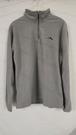 Grauer Zip Fleece-Pullover - L - Outdoor & Streetwear9️⃣