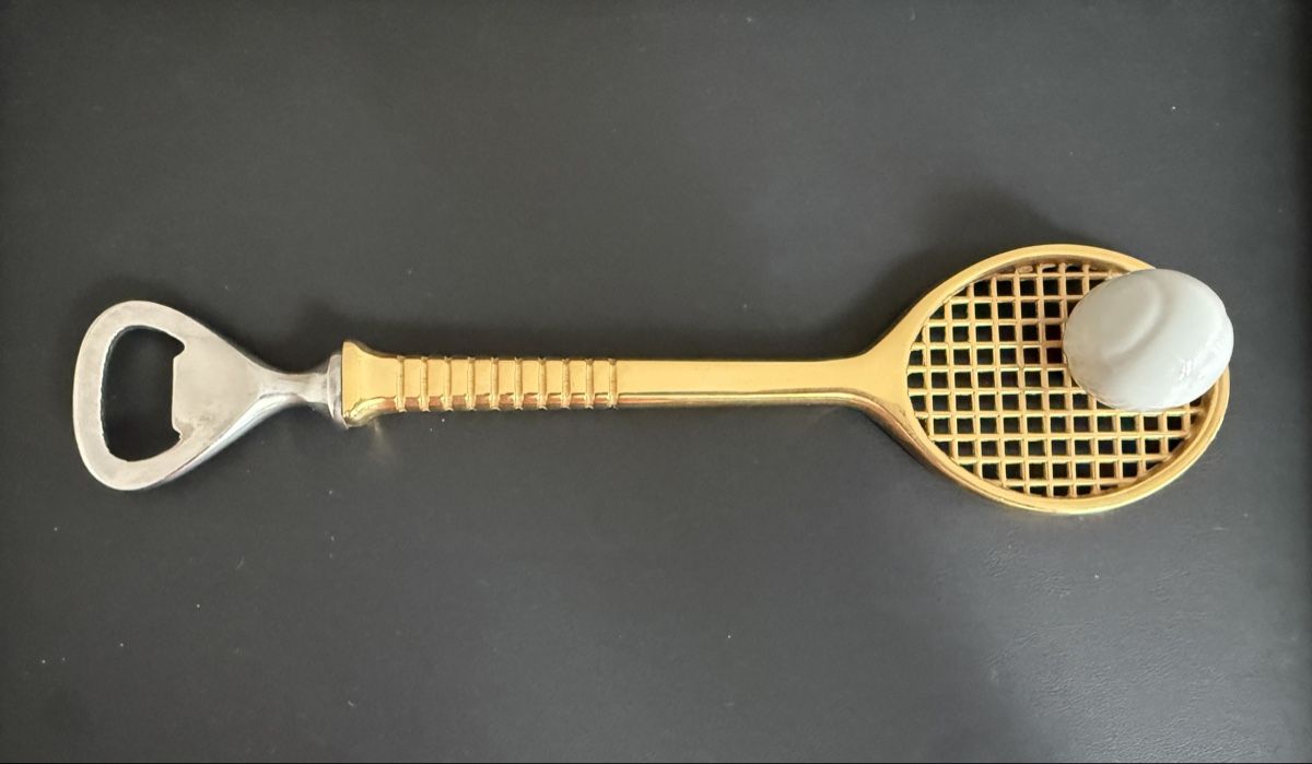 Apribottiglie & Tappi per chiusura: Wunderschöner, edler Flaschenöffner Tennisschläger – Usato da Luzern venduto da downtonabbey 4