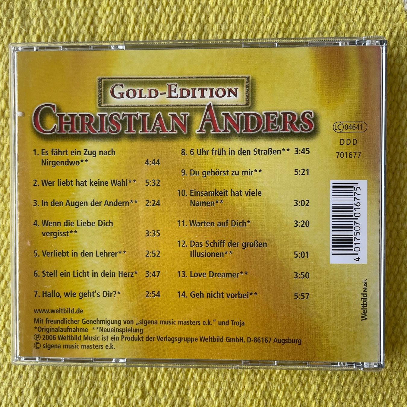 CD: CHRISTIAN ANDERS-GOLD EDITION – Usato da Rorschacherberg venduto da CD-Roli 1