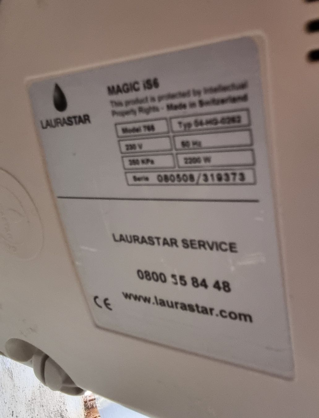 Laurastar Bügeleisen: Laurastar Magic iS6 Dampfbuegelsystem, Model 768, defekt – Defekt aus Lyssach von Edelweiss3000 3