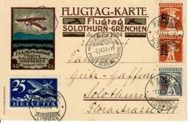 Flugtag Karte Solothurn 1924