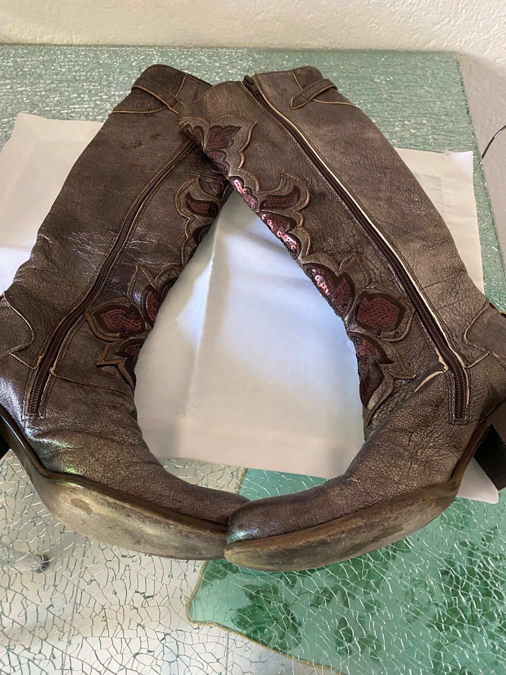 Damenschuhe: Wunderschöne Leder Stiefel mit Stickereien – Gebraucht aus Bern von Ninitto 5