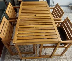 Ensemble de jardin/Balcon: Table et 4 chaises