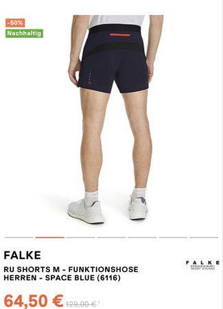 Falke RU Shorts size M - Space Blue Running/Training Shorts
