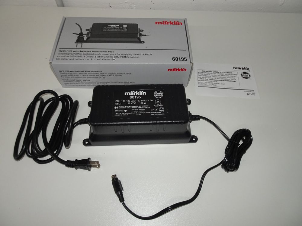 Märklin Switched Mode Power Pack 100 W / 120 Volt 60195 (Gebraucht) in ...