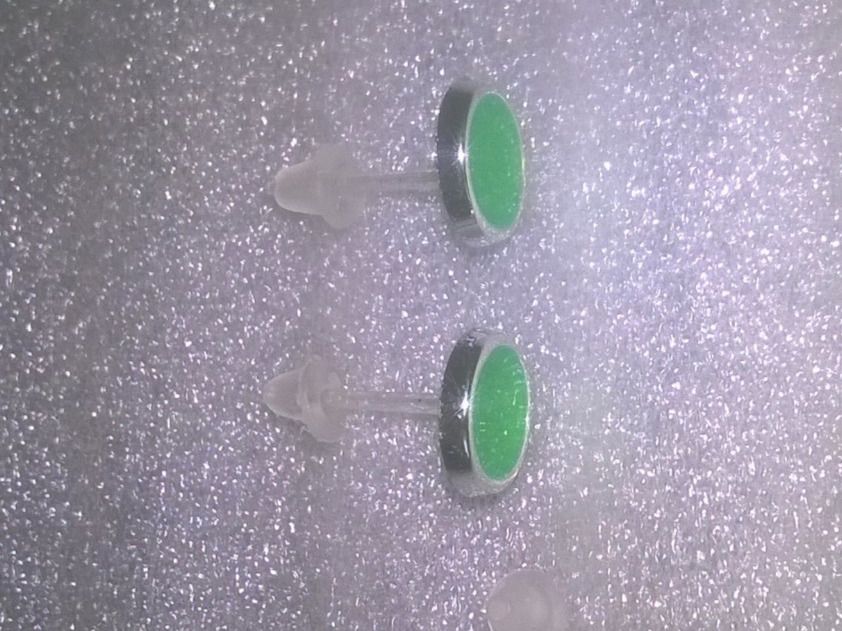 Ohrringe & -stecker: OHRRINGE MODESCHMUCK,,SILBER FARBE UND GRÜN FARBE – Neu (gemäss Beschreibung) aus Basel von bijoutrie_4 1