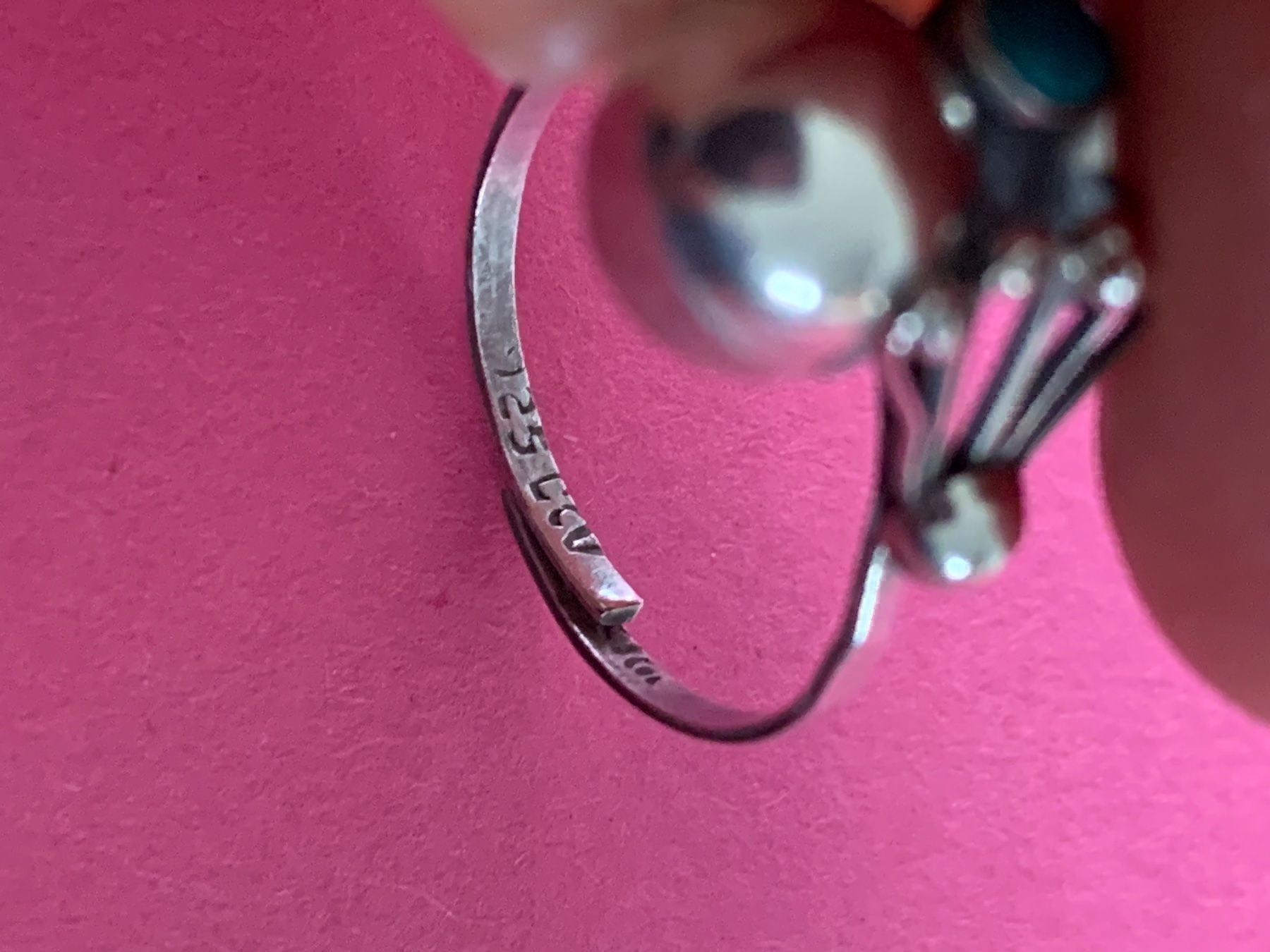 Ringe: Silberring 2 Kugeln blue (gr.53-56) – Gebraucht aus Dittingen von Bellevista 5