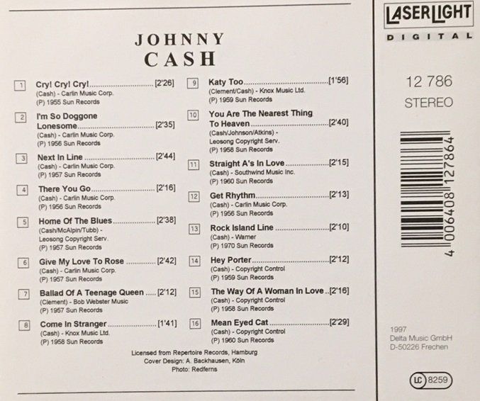 CD: Johnny Cash - Johnny Cash – Usato da Grüningen venduto da azulgris 1