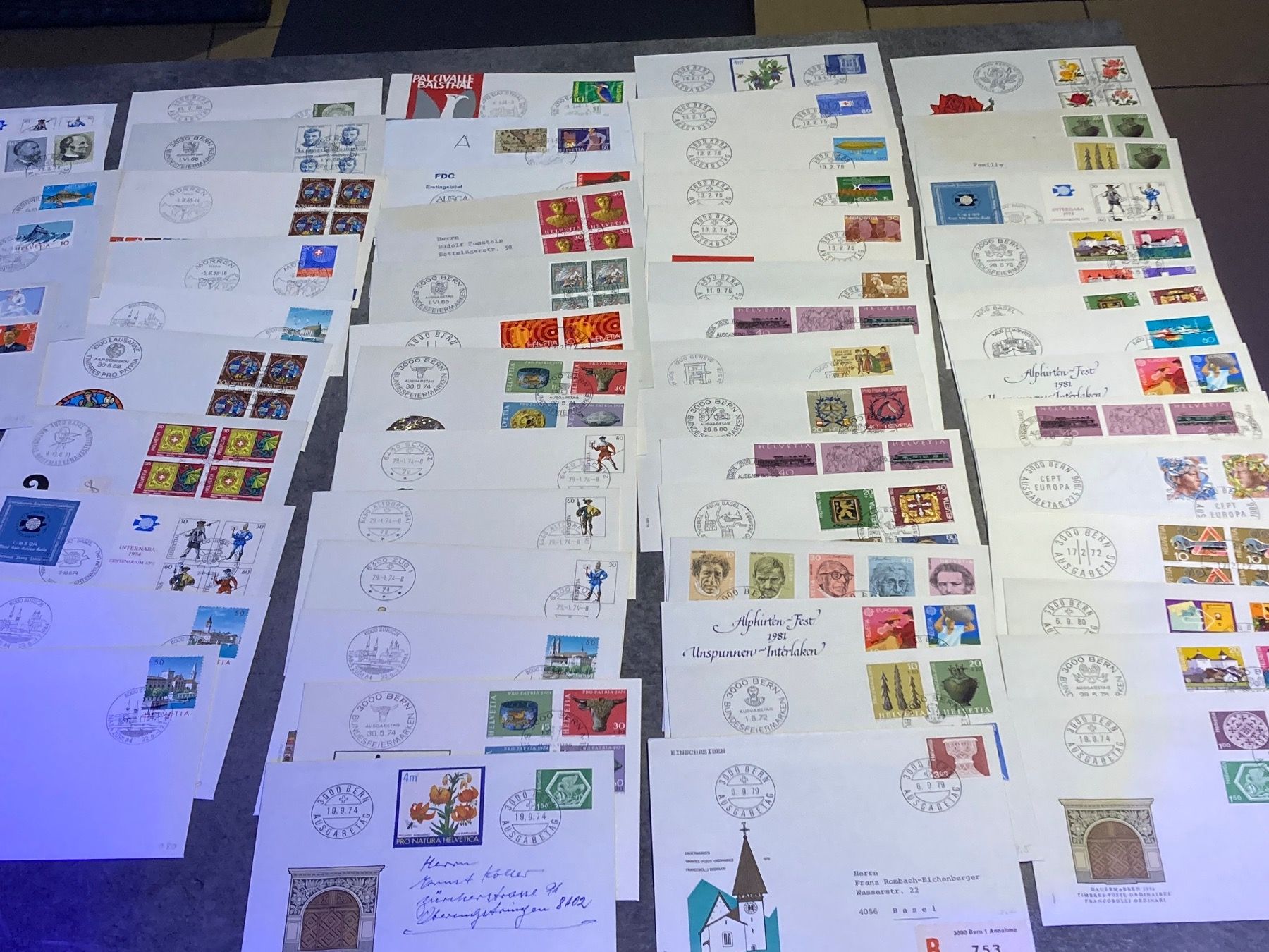 Tutti i francobolli: FDC Schweiz Lot + Briefe – Usato da Reinach BL venduto da Haexli_46 2