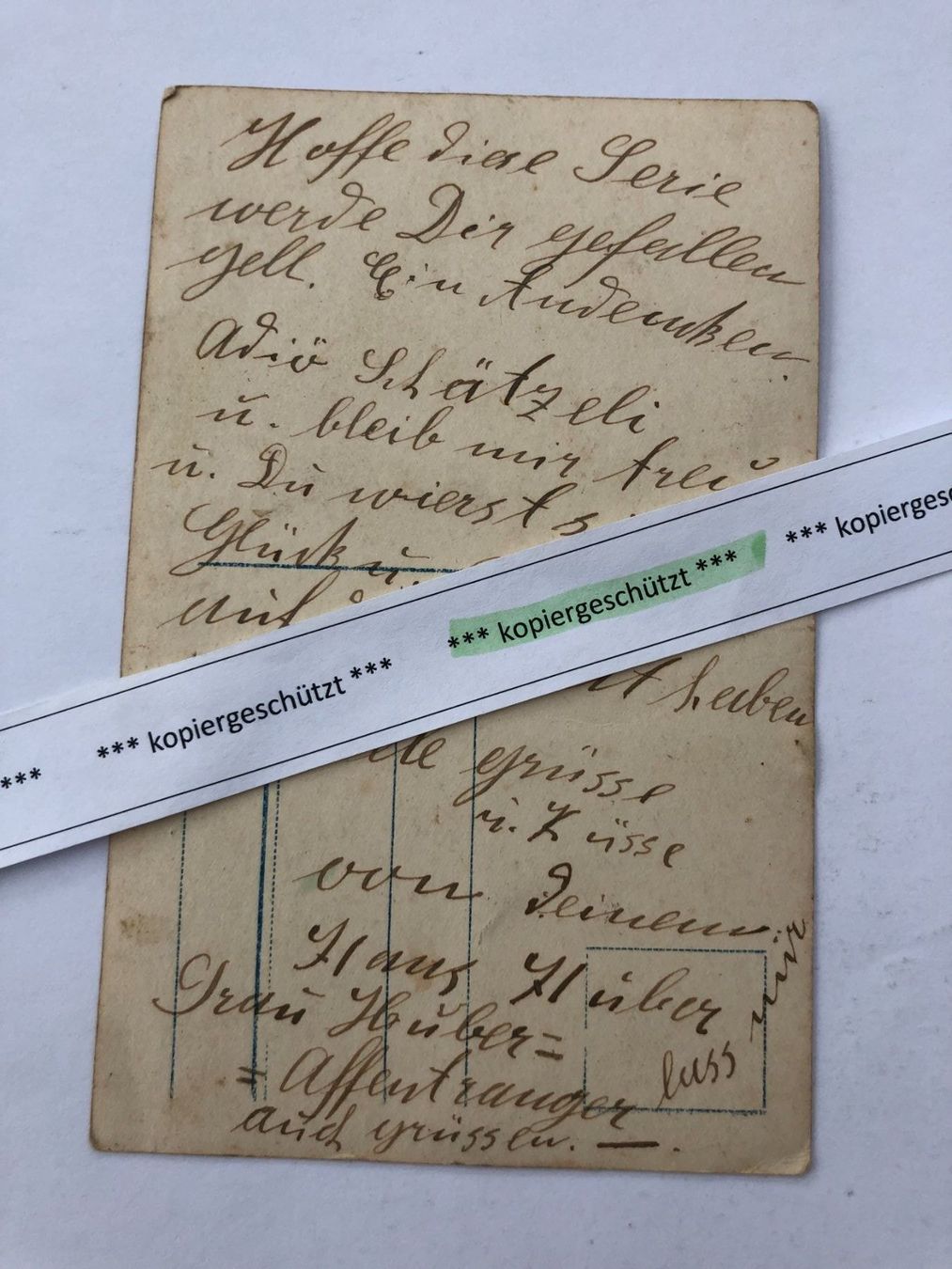 Cartoline postali: Postkarte ... Herz, Spruch alt AK – Usato da Hefenhofen venduto da Bierinder 1
