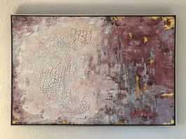 Abstraktes Bild Leinwand Acryl 122 x 82cm Rahmen Alldecor