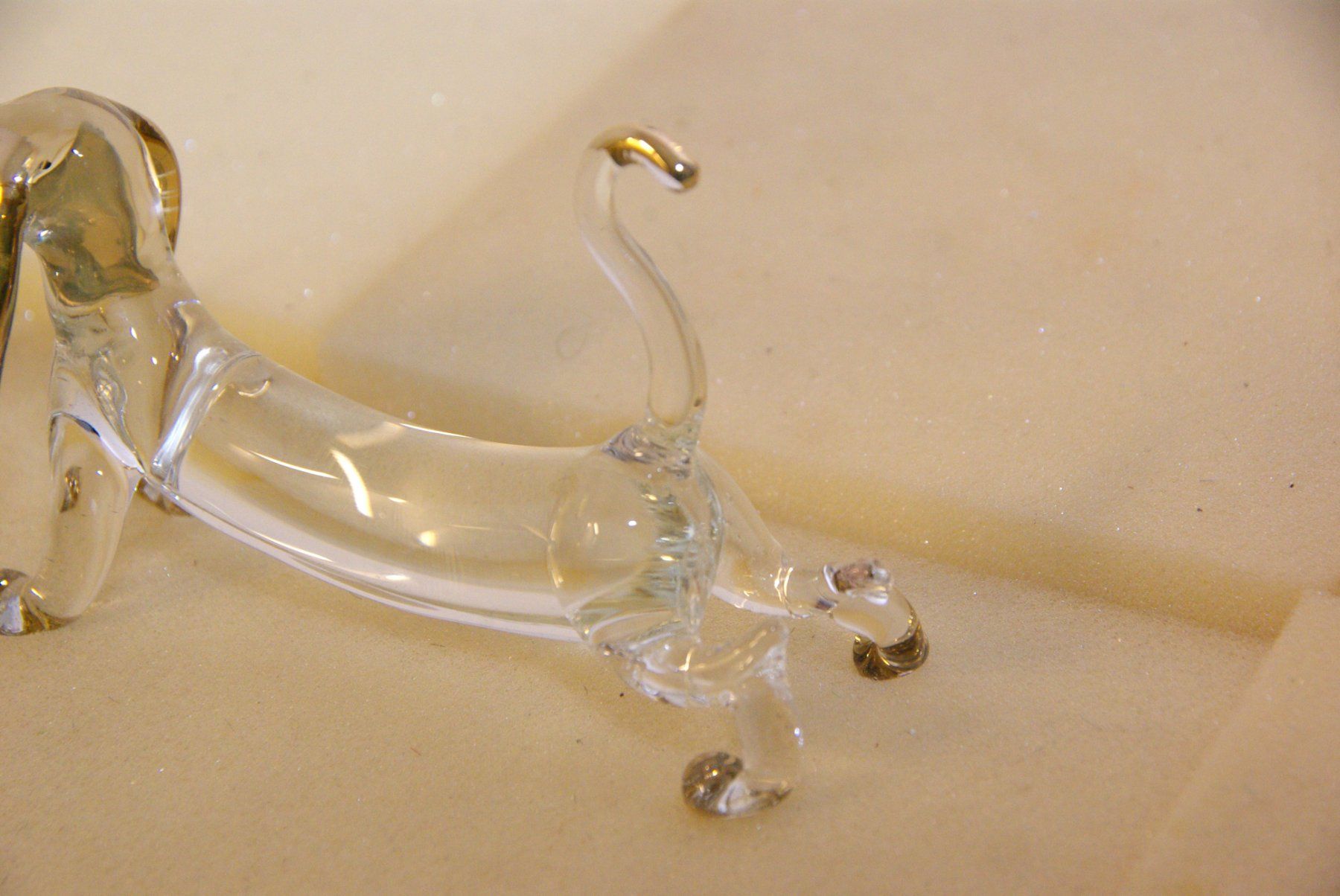 Statuette: Glas Dackel - Länge: ca. 14cm – Usato da Herisau venduto da Cevianer1844 2