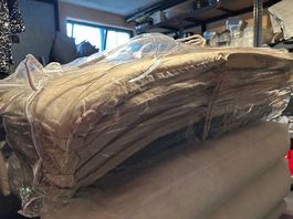 4x Sitzkissen für Gartenstühle, kaum gebraucht in beige 