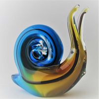 Glas Schnecke 11.5cm  bunt