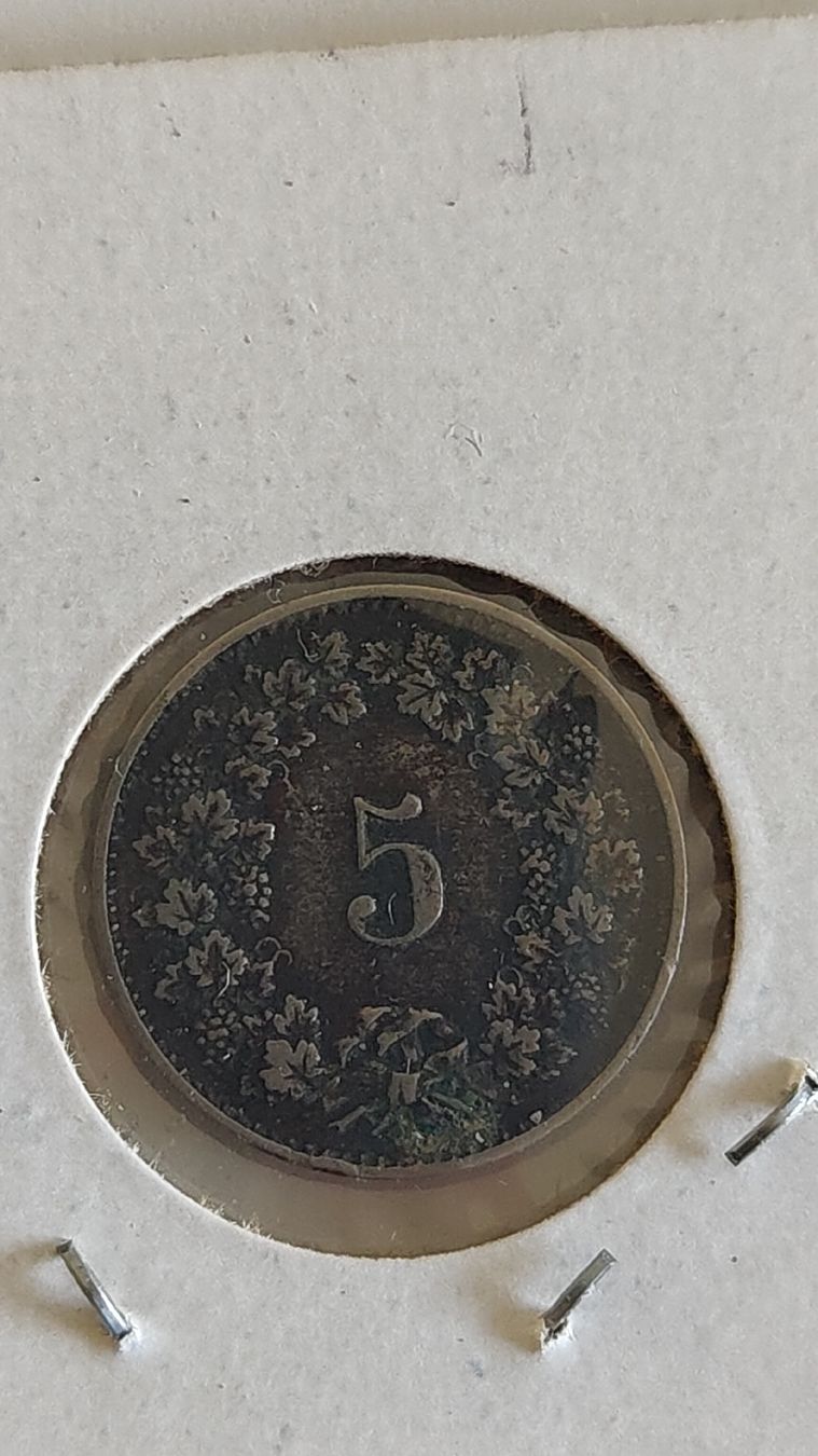 Tutti le monete: 5 Rappen 1881 Schweiz (WA3) – Usato da Neuenhof venduto da SchnaeppliAllerlei 1