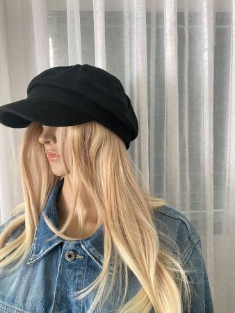 PERÜCKE - Mütze/Beret mit Kunsthaarverlängerung, 40cm