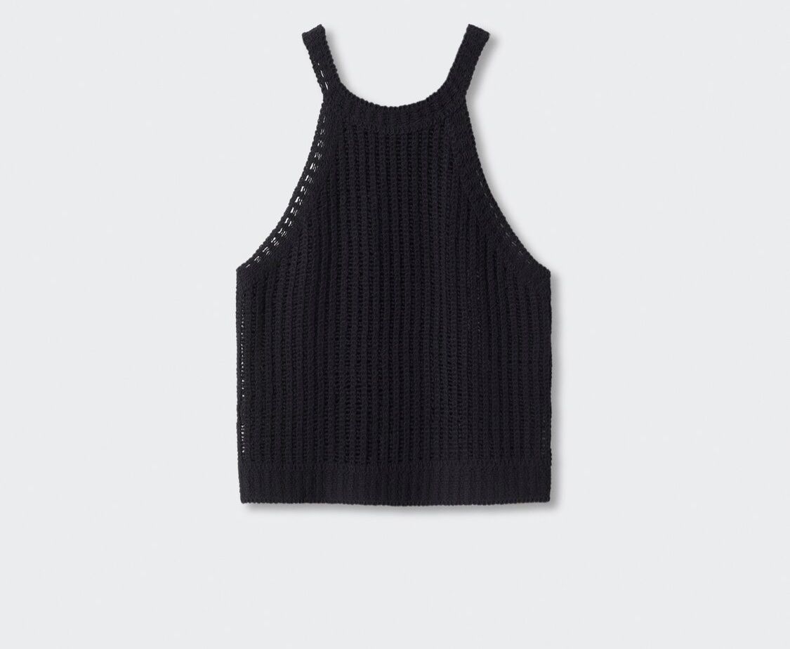 Mango Top: Mango — Halter-neck knitted black top – Nuovo e nell'imballaggio originale da Bern venduto da Divinaile 2