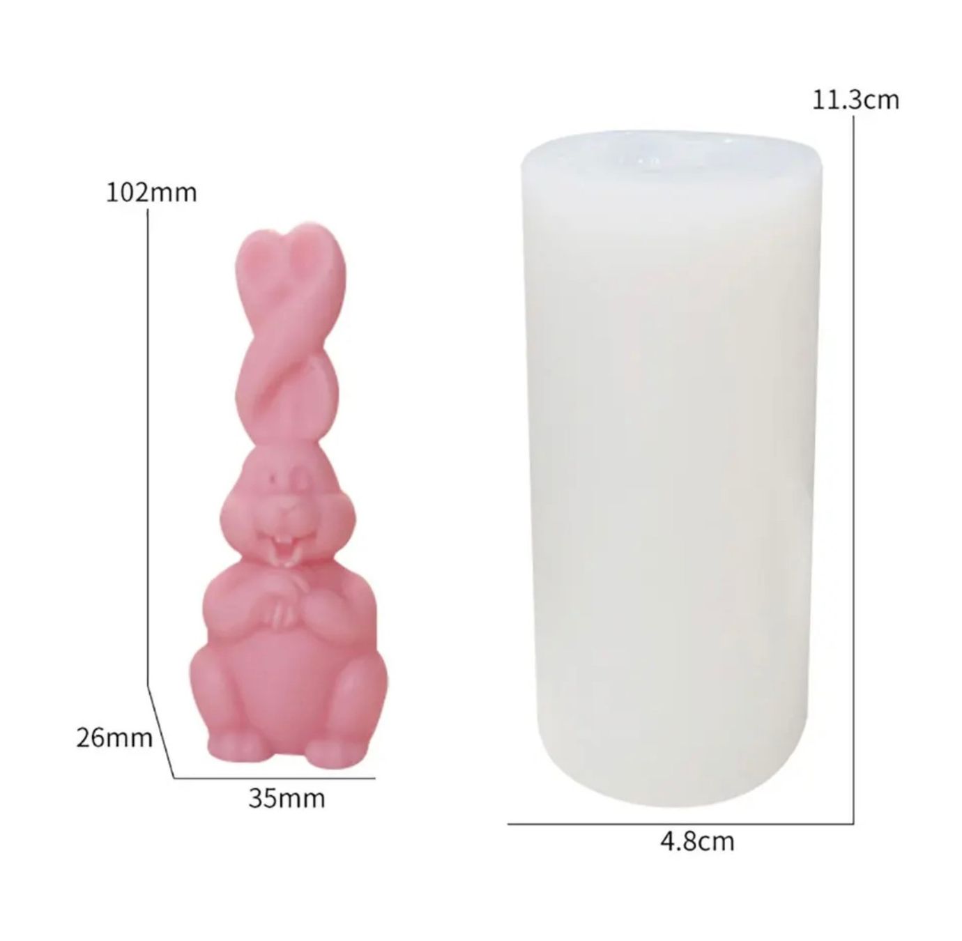 Teglie da forno: Giessform Silikonform Ostern Hase verschlungene Ohren – Nuovo e nell'imballaggio originale da Kaltbrunn venduto da schere-stein-papier