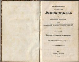 Allgemeines Hausthierarzneibuch 1847