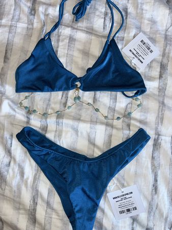 Ensemble de maillot de bain bleu belles des pins 