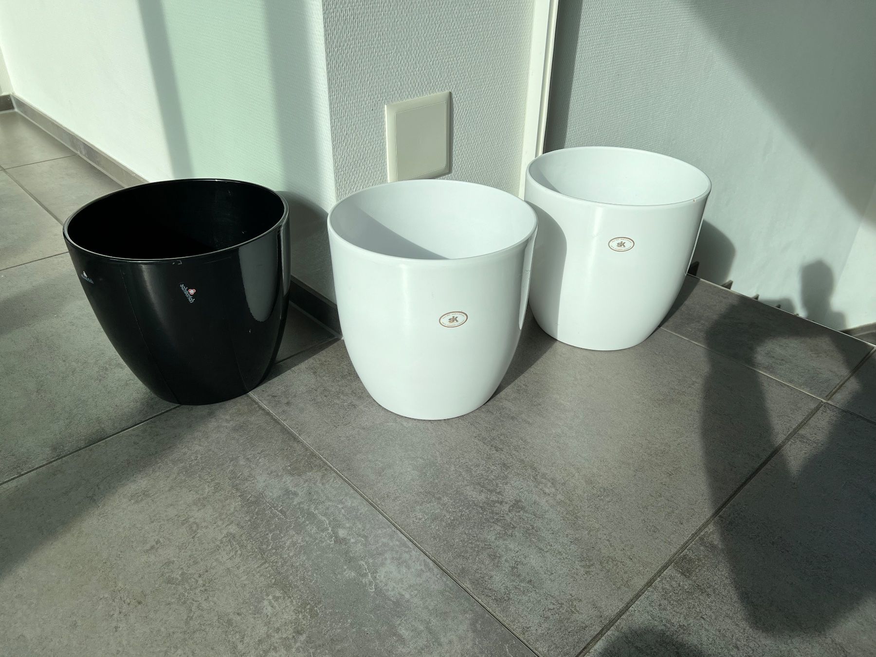 Vasi per fiori: 3 Keramik Pflanztöpfe, ca 27 cm Durchmesser, – Usato da Zürich venduto da claudia0512