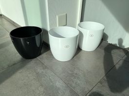 3 Keramik Pflanztöpfe, ca 27 cm Durchmesser,