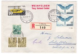Lettre R.  Weinfelden BPA A177 pour Schaffhausen  18.VII.38