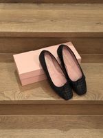 Stylische geflochtene Pretty Ballerinas in schwarz 