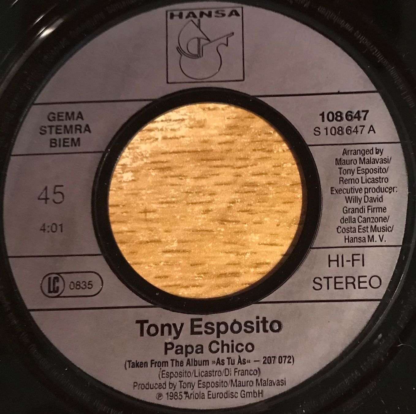 Dischi in vinile: TONY ESPOSITO - PAPA CHICO – Usato da Bussigny venduto da vinyl-pas-cher 2
