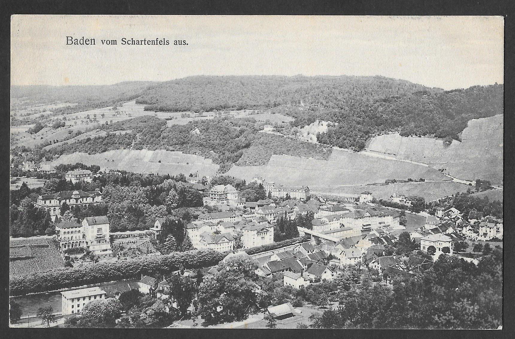 Cartoline postali: Baden vom Schartenfels aus – Usato da Olten venduto da clotaldi