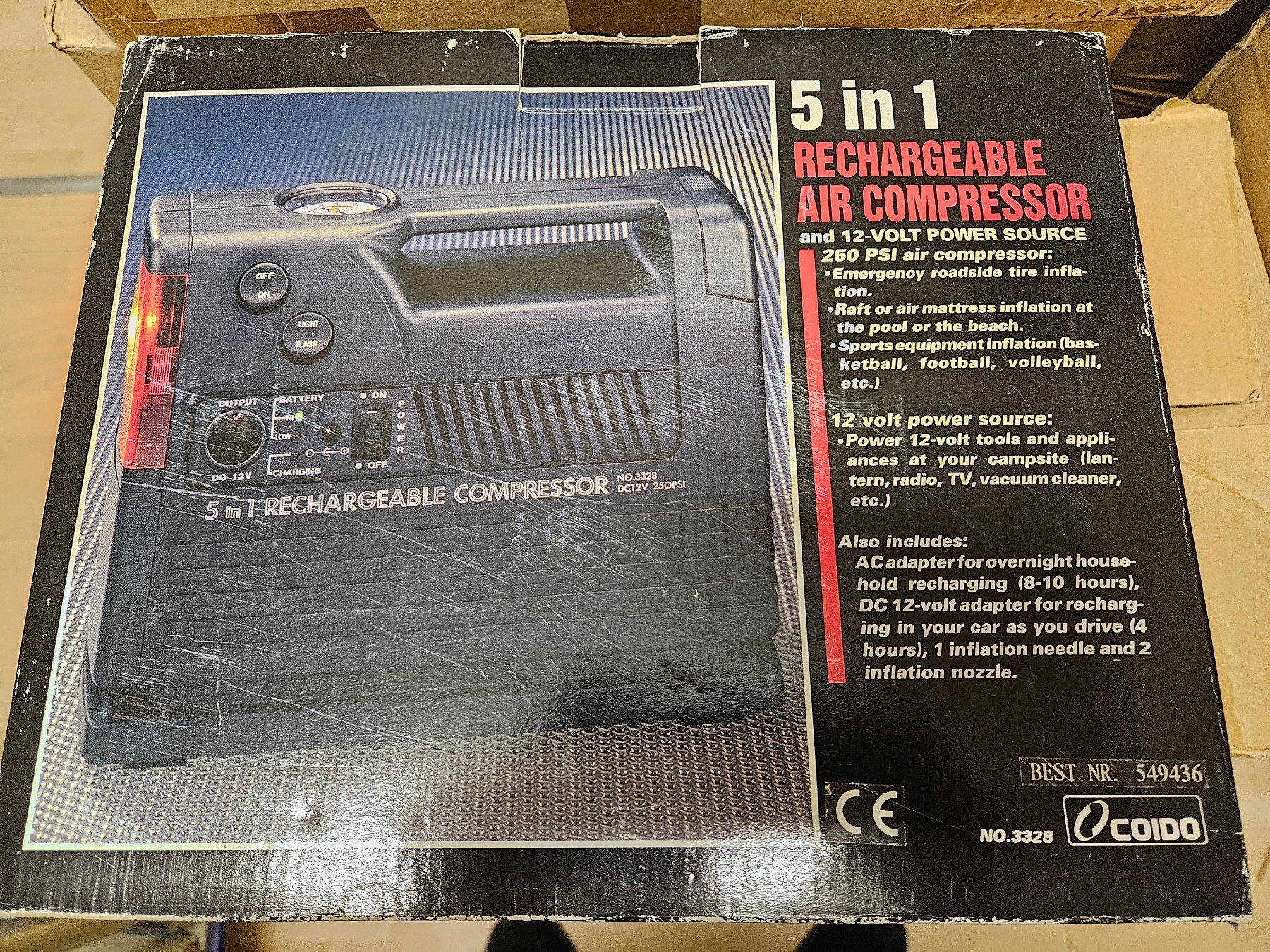 Compressori: Air Compressor COIDO No.3328 5in1 12-Volt Power Source250PSI – Usato da Kloten venduto da Euroasia