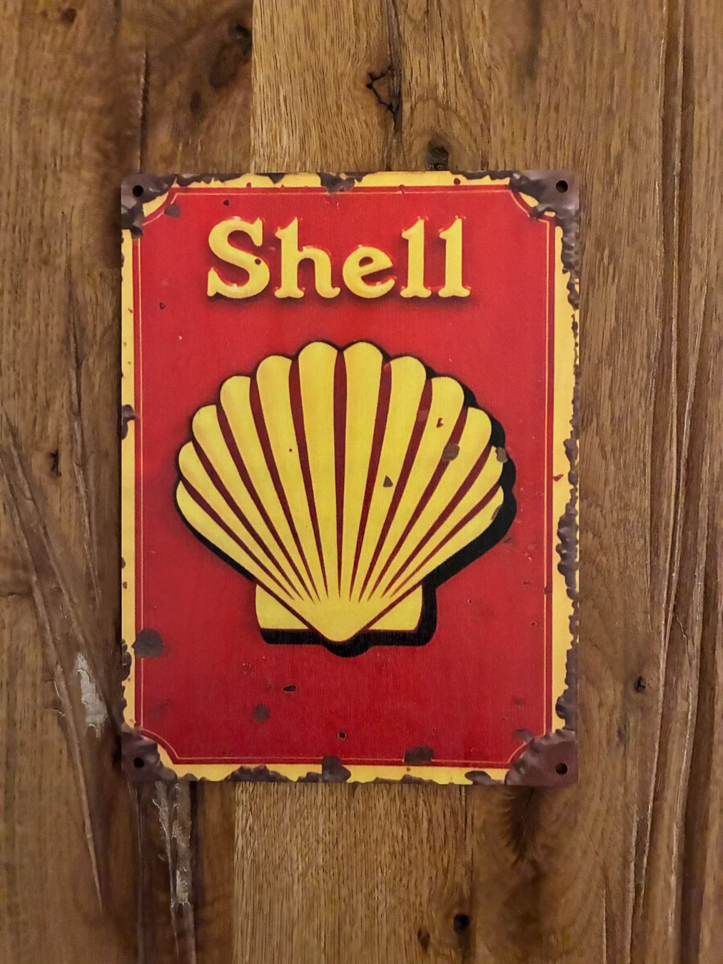 Automobili: Schönes Retro Shell Schild A5 Format / brandneu – Nuovo e nell'imballaggio originale da Bremgarten AG venduto da Eurotiz 1