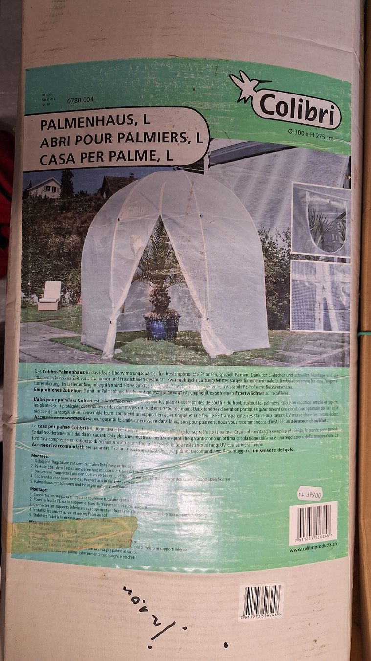 Casette da giardino & serre: Colibri Palmenzelt L – Usato da Uzwil venduto da dejavue1