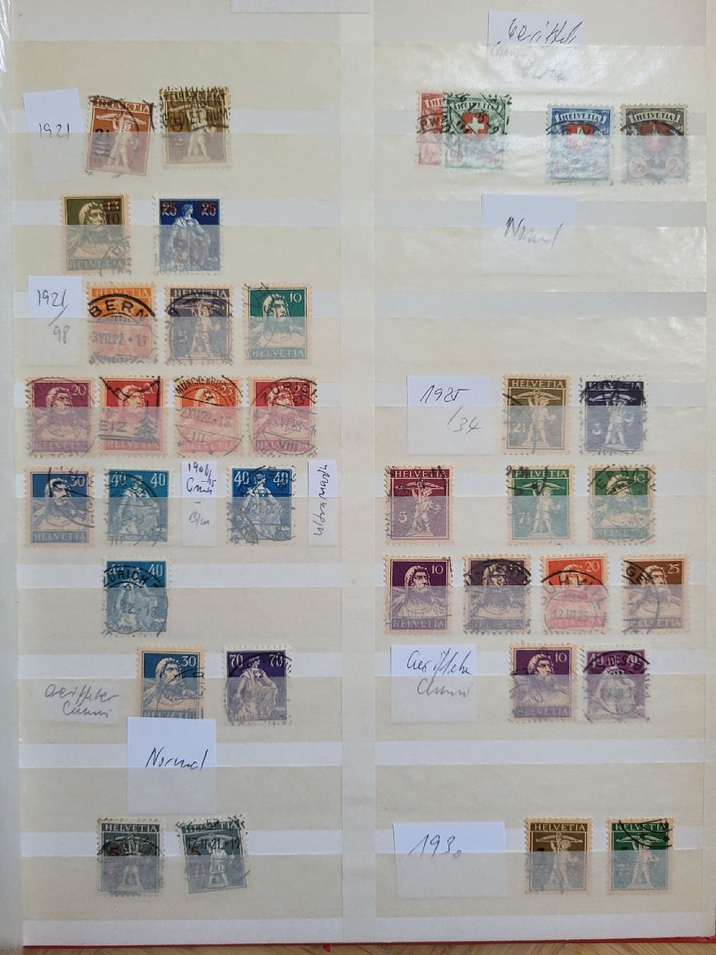 Alle Briefmarken: Kleinlot Schweiz ab 1907 – Gebraucht aus stäfa von brandy66 3