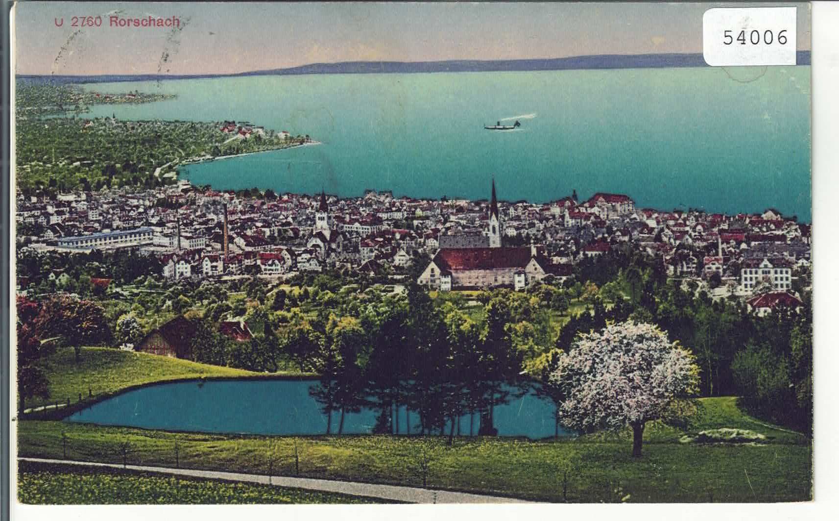 Cartoline postali: Rorschach - Generalansicht - Litho – Usato da Ettingen venduto da Kartenplanet