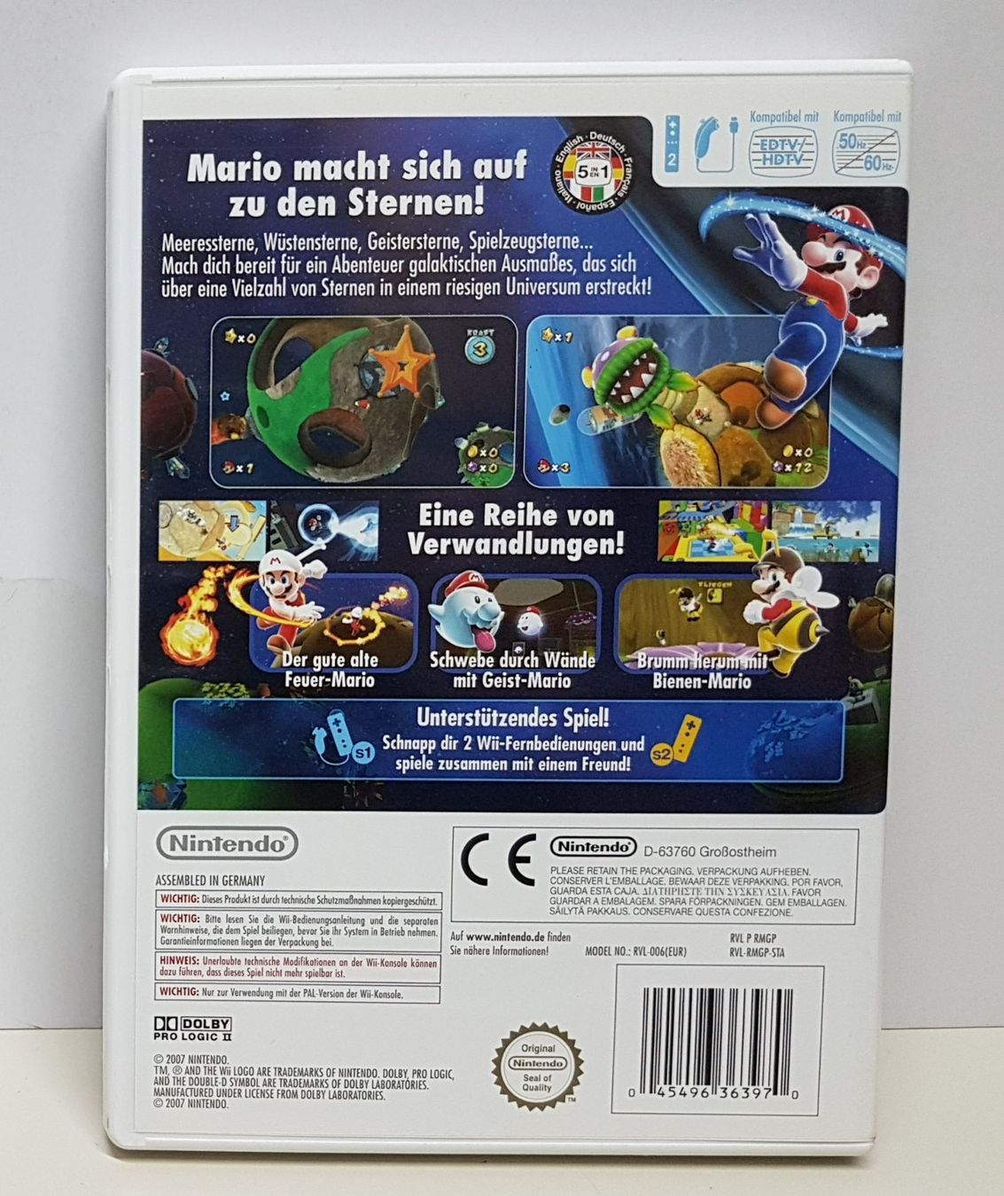 Nintendo Spiele: Super Mario Galaxy Mario auf zu den Sternen  Wii – Gebraucht aus Schüpfheim von Games_Spielkonsolen 2