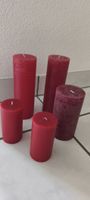 5 zylinder Kerzen rot. 