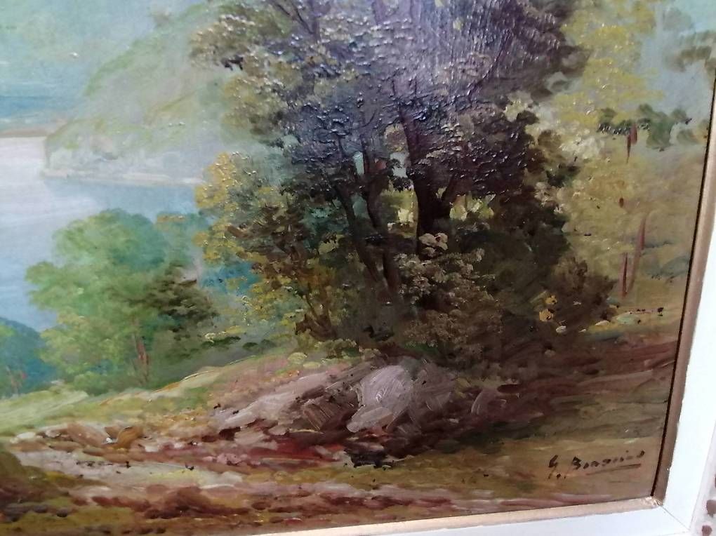 Dipinti: peinture sur panneau de bois, signée. – Usato da St. Maurice venduto da Benoit12 2
