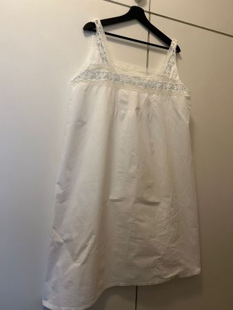 Vecchia camicia da notte in cotone bianco tg.M