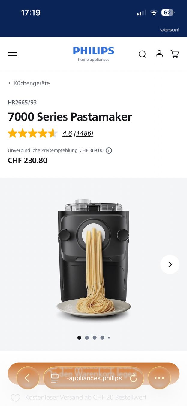 Philips Elettrodomestici da cucina: Philips Pastamaker 7000, nie gebraucht, verpackt NP CHF 230 – Usato da Baden venduto da FraeuleinSonne 2