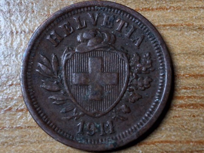 Alle Münzen: 1 Rappen 1911 – Gebraucht aus Münchenstein von purbach1 8