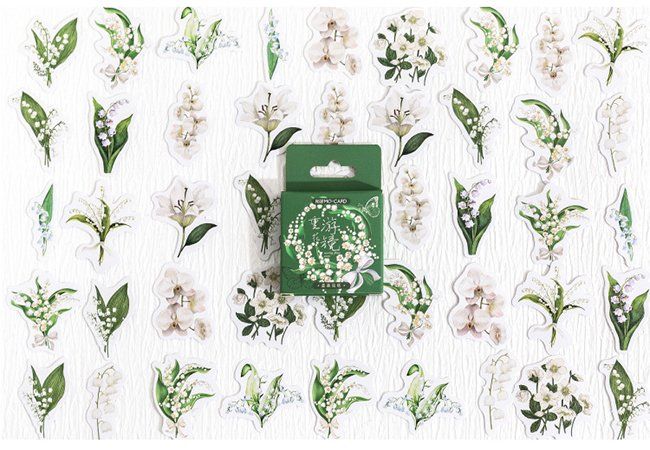 45 Stk. Aufkleber/Sticker zum Basteln - Pflanzen & Blumen (Neu und ...