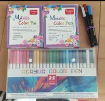 60 Metallic Stifte Filzstifte Set Farben Zeichnen Basteln