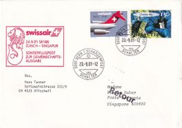 Sonderflug Swissair Zürich - Singapur 2001