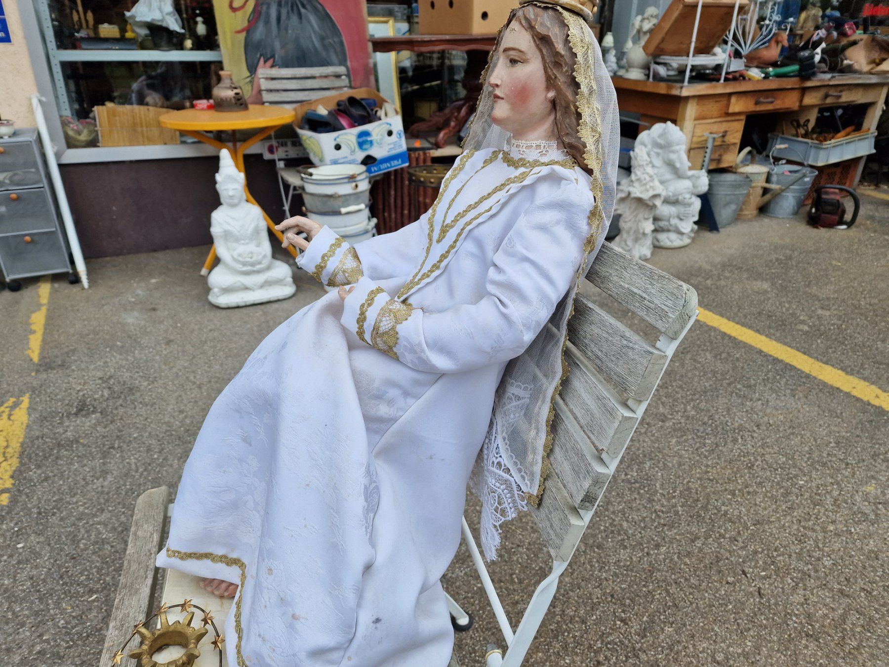 Skulpturen & Statuen: Maria mit Kind holz antik – Gebraucht aus Mettlen von elios0888 6