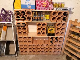 12 Weinregale aus Tonziegeln, gebraucht