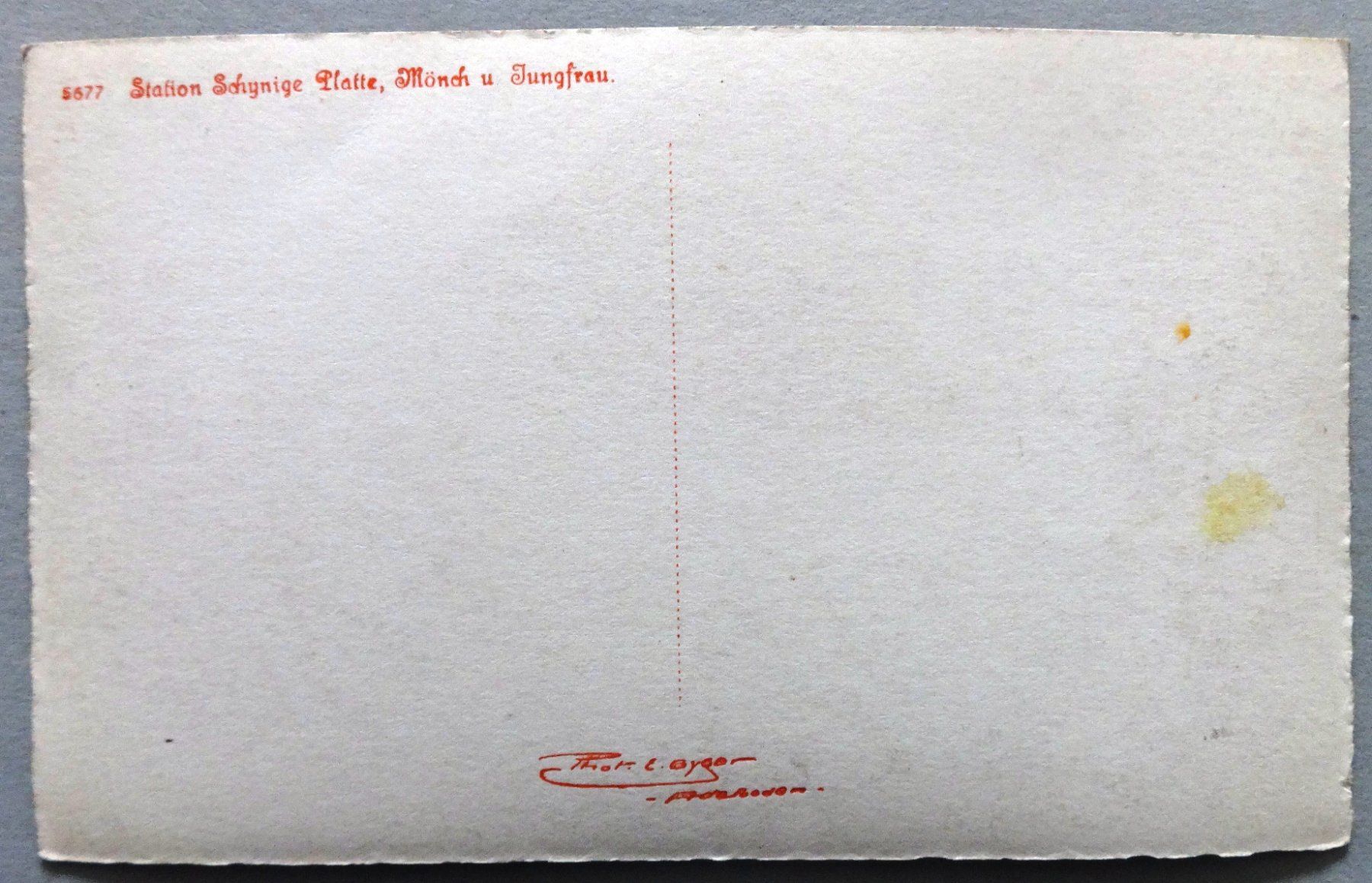 Cartoline postali: Station Schynige Platte, Mönch u. Jungrau – Difettoso da Fétigny venduto da Billy2miny 1