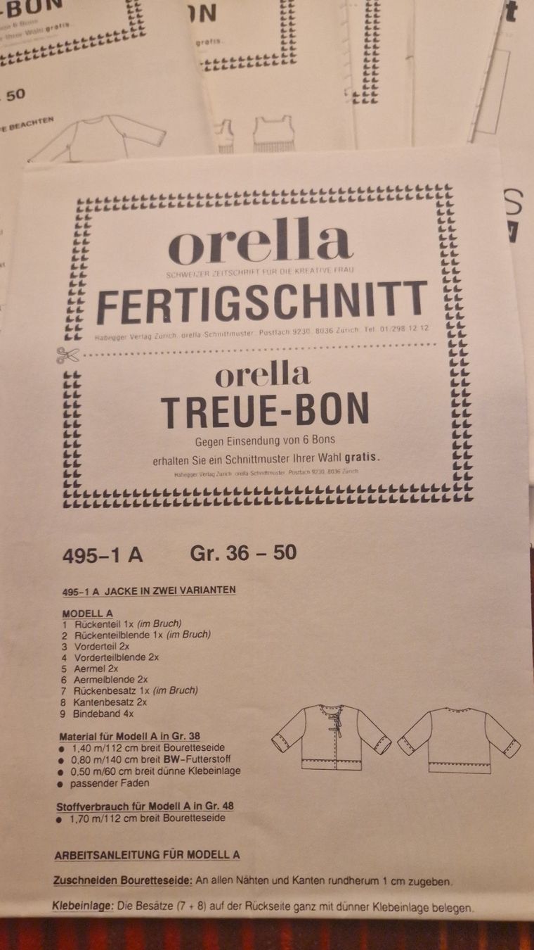 Cartamodelli: 6 x Orella Fertigschnitte – Nuovo (secondo la descrizione) da Oberengstringen venduto da Sheera7 1